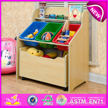 MDF Toy Wooden Storage Box with Plastic Box, Household Items Wholesale Colourful Wooden Storage Box W08c132